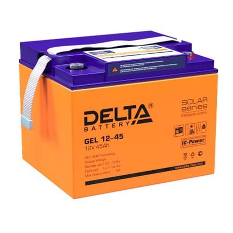 Аккумуляторная батарея Solar серии GEL 12-45 12В/45Ач | DELTA
