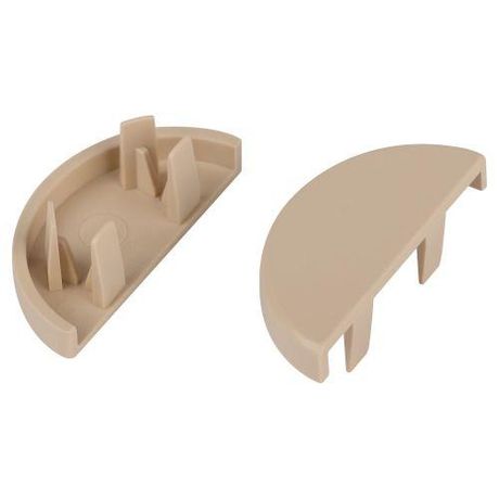 Заглушка EC-KK-30-13-B для полукруглого кабель-канала бежевая 30х13мм 2шт/комплект | Б0064959 ЭРА