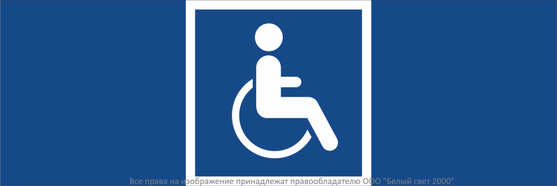 Знак безопасности NPU-3413.D02''Символы доступ. для инвалидов всех категорий'' - a19956 BS