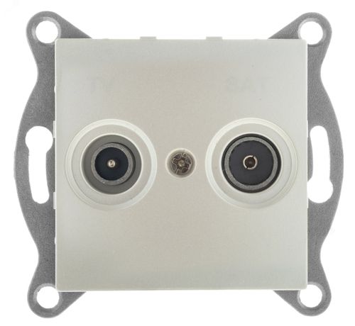 Механизм розетки TV+ SAT оконечной СП Bravo жемчуж. GUSI С10TS1-028