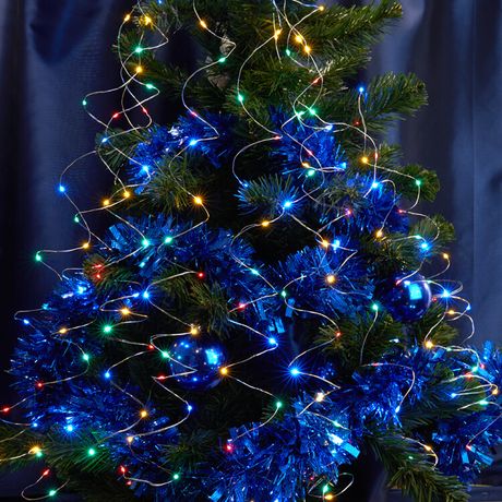 Гирлянда на елку, 200 диодов мульти, CL53 10 веток* 20 лампочек, 2м + 1м шнур, IP20 | 32986 FERON