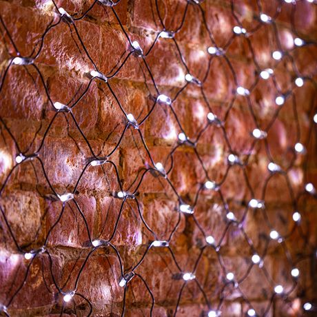 Гирлянда светодиодная "Сеть" 2х1.5м 288LED бел. 24Вт 220-240В IP65 провод ПВХ черн. Neon-Night 215-021
