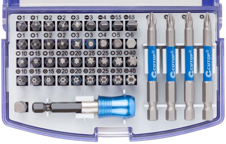 Набор бит в пластиковом боксе ''Монтажный'', profi, 42 предмета - 83-869 РОС