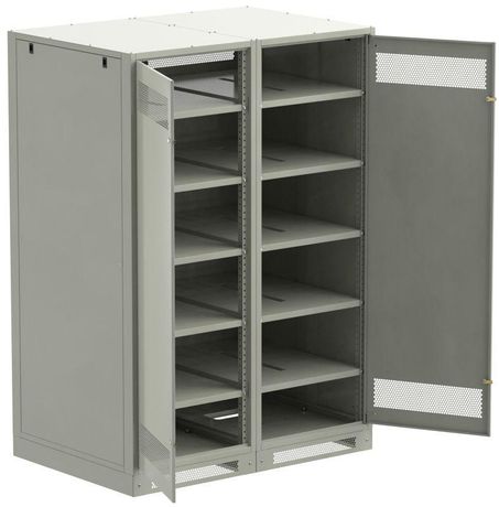 Шкаф LINEA B (пустой) 2000х1400х950мм двустворчатая металлическая дверь серый - LB35-20H49-2M IEK