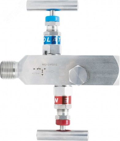 Клапан игольчатый двухвентильный SS-2R FM20х1.5-MM20х1.5 (внутр.-наруж.) нерж. сталь макс.рабочее давление 40 МПа - 00000034418 РОСМА