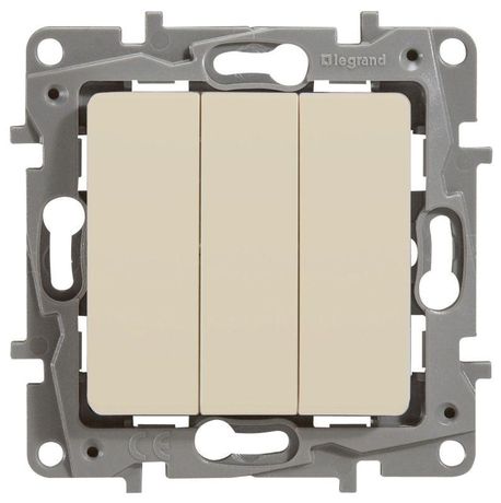 Выключатель 3-кл. СП Etika 10А IP20 250В 10AX винтов. зажимы механизм сл. кость IEK 672343 Legrand