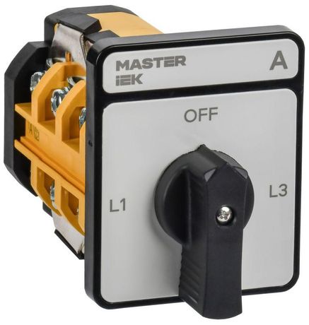 Переключатель кулачковый 63А (сх. 98) стандартная черн. рукоятка MASTER IEK MI-CS10-063-098-K02