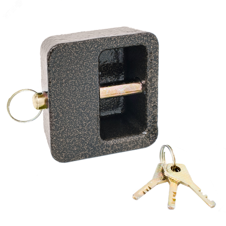 Замок навесной с цилиндровым механизмом секрета, СТАНДАРТ KD-90 серый - 12598 ПТК