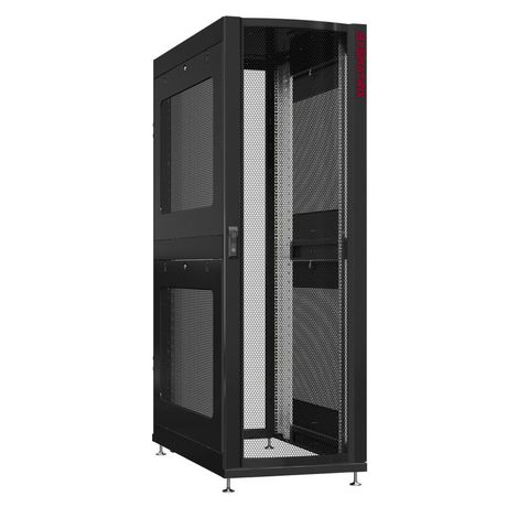 Шкаф серверный 48U 800х1070 передняя дверь: одностворчатая перфорированная IP20. задняя без. боковые панели: перфорированные. цвет: черный RAL9005 - NS 8148.9302 SYSMATRIX