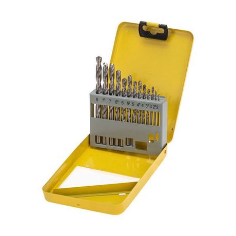 Набор сверл по металлу, 2-8мм (через 0,5мм), HSS, цилиндрический хвостовик, металлический кейс, 13 шт. | KR-91-0639 Kranz