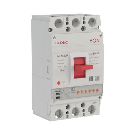 Выключатель автоматический MGS630S 3P 252-630А 60кА с электронным расцепителем ETS YON MGS630S-3ETS0630 ДКС