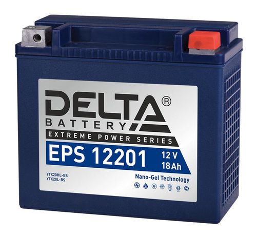Аккумулятор стартерный 12В 20А.ч Delta EPS 12201
