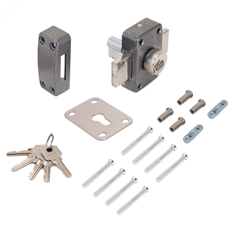 Замок накладной цилиндровый для деревянных дверей, АЛЛЮР ЗН6А - 7096 ПТК