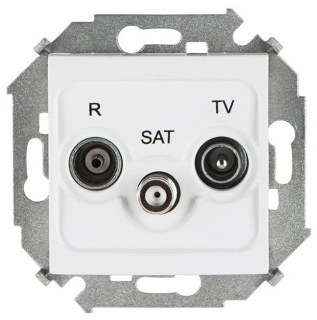 Механизм розетки R-TV-SAT 1-м СП Simon15 бел. Simon 1591466-030