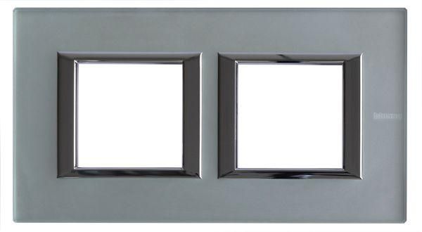 Рамка 2х2мод. Axolute прямоугол. горизонт. 71мм матовое стекло Leg BTC HA4802M2HVSA Legrand