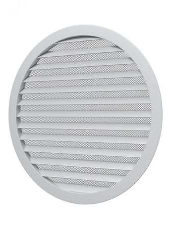 Решетка вентиляционная круглая D350 алюминиевая с фланцем D315 - 31,5РКМ ЭРА 11071