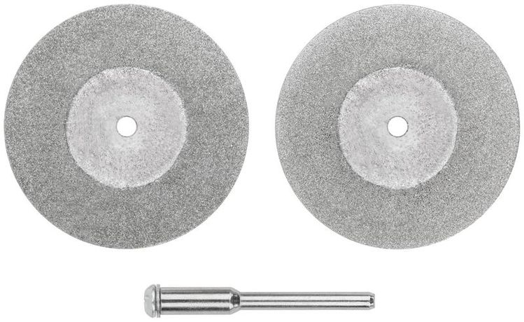 Круги с алмазным напылением 2 шт и штифт диаметр 3 мм, 40 мм - 36932 РОС
