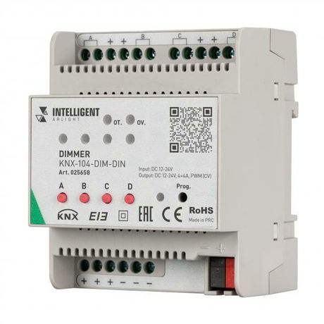 Диммер KNX-104-DIM-DIN (12-24V, 4x4A) (IARL, -) - 025658 Arlight