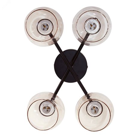 Светильник 11271В-4/4 черн. (Плафон 8268) НПБ 01-4х60-126 Е27 ИУ потолочный - 1005404859 Элетех