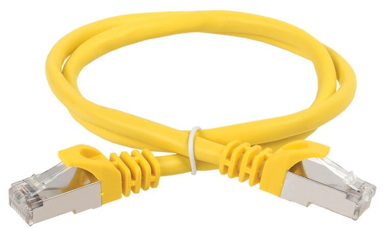Коммутационный шнур кат. 5Е FTP LSZH 2м желтый | PC05-C5EFL-2M ITK IEK
