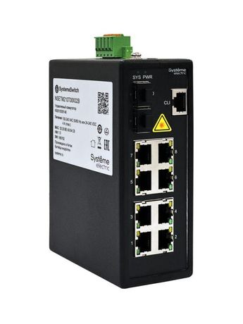 Управляемый промышленный коммутатор Ethernet L2, 8x10/100/1000BaseT, 2x100/1000/2500BaseX SFP | NSETM210T08X02B SE APC