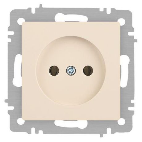 Розетка однофазная скрытого монтажа, в рамку без шторок слоновая кость 16А 250В IP20 винтовые зажимы 6-201-02 Intro Accent - Б0063659 ЭРА