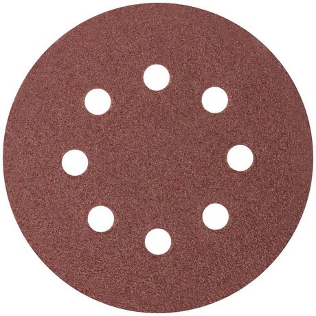 Круг шлифовальный с отверстиями (липучка) 125мм Р 40 алюм./оксидные (уп.5шт) КУРС 39782