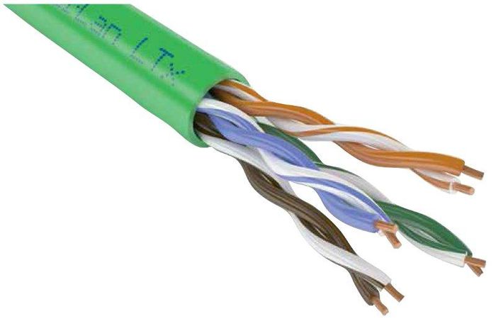 Кабель витая пара ParLan U/UTP кат.5E 2х2х0.52 PVCLS нг(А)-LSLTx (LAN) для структурир. систем связи (уп.305м) ТПД Паритет 253414