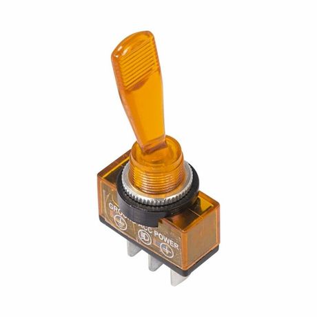 Тумблер 12V 20А (3c) ON-OFF однополюсный с желтой подсветкой | 36-4372 REXANT MEET