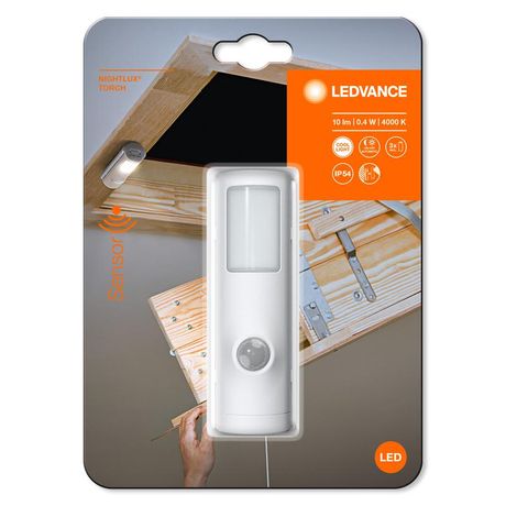 Светильник NIGHTLUX Torch 0.35Вт 4000К 10лм IP54 3х1.5В LR03 с сенсором бел. LEDVANCE 4058075260696 Osram