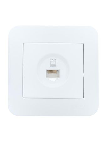 Розетка компьютерная 1-м СП ASTI IP20 RJ45 в сборе Cat 6e бел. LEZARD 7081-0202-140