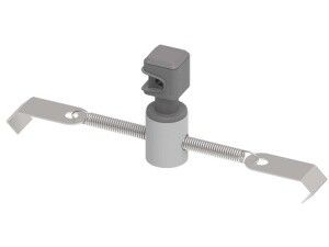 Держатель круглого проводника 8 мм для черепичной кровли на пружине серый. Материал - нержавеющая сталь/пластик. МД-078-Н304 Ostec 194078