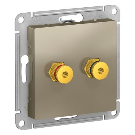Аудиорозетка ATLASDESIGN двухместная шампань - ATN000587 APC