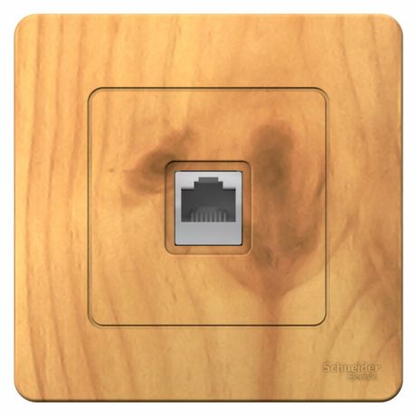 Розетка телефонная 1-м СП Blanca RJ11 ясень SE BLNIS011005 APC