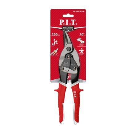 Ножницы по металлу Aviation (250мм, лезвия 40мм, 1,2мм, левые, CrV, двухкомп.) - HAVS01-0250 PIT