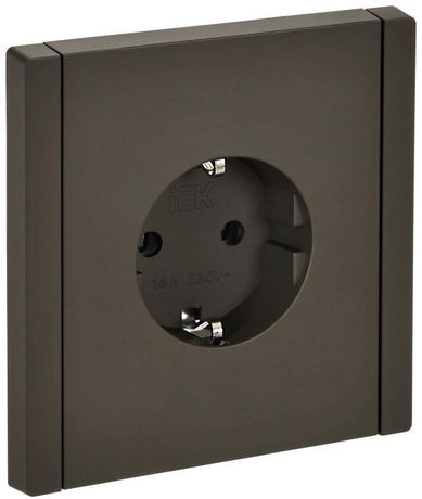 Розетка СП FORTE&PIANO FP315 16А с заземл. защ. шторки винт. крепл. сер. IEK FP-R14-16-K03
