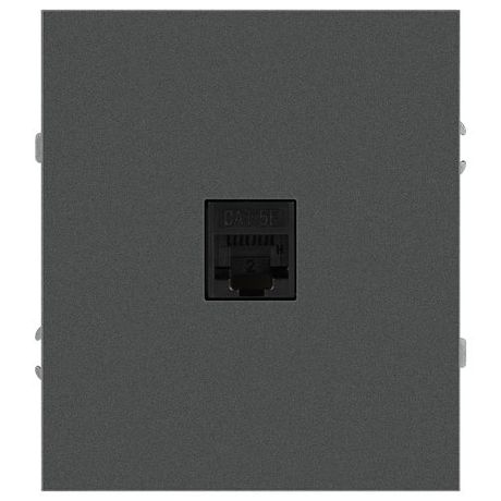 Розетка информационная 1-м RJ45 СП 16А IP20 250В Arktik графит MC Б0070479 MC арт. Б0070479