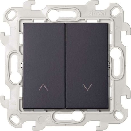 Выключатель жалюзи 10A 250В цвета графит S24 Harmonie | 2410331-038 Simon