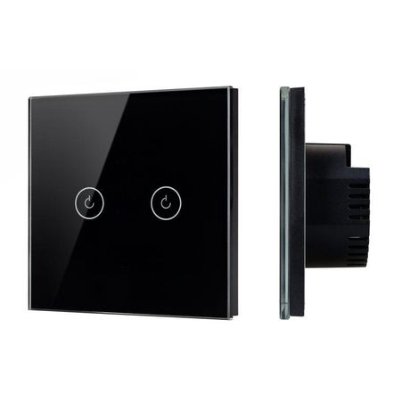 Выключатель сенсорный SWT-OMALI-S02-ZB-BK (250V, 10A, Zigbee) (Arlight, Стекло) | 050040 Arlight