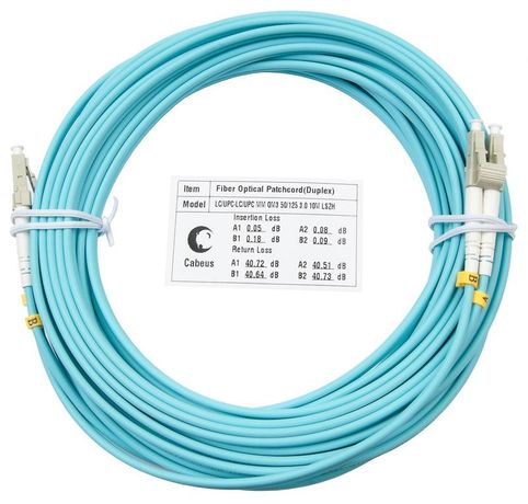 Шнур оптический FOP-50-LC-LC-10м duplex LC-LC 50/125мм OM3 10м LSZH Cabeus 7341c FOP-50-LC-LC-10m