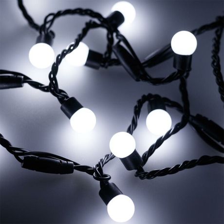 Светодиодная гирлянда ARD-BALL-CLASSIC-D17.5-10000-BLACK-100LED WHITE (230V, 7W) | 025583 Arlight