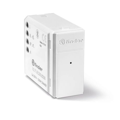 Электронный диммер; 200Вт; питание 230В АC; монтаж в коробки; BLE - Yesly; цвет белый; упаковка 1шт. | 15718230B200PAS Finder 15.71.8.230.B200PAS