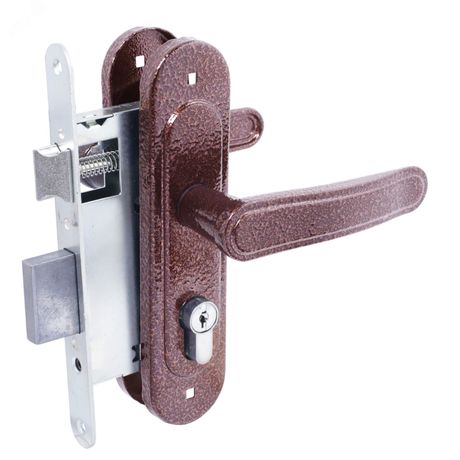 Замок врезной Птимаш ЗВ4-3.03 медь с/руч - 12787 ПТК