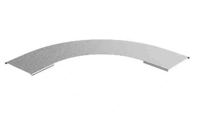 Крышка к повороту 90 град. для лестничного лотка НЛО 400 радиус 600 мм, толщ. 1,0 Сендзимир цинк, 023746 | КПЛНЛО90-400-1,0-R600-СЦ Ostec