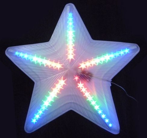 Гирлянда светодиодная "Звезда" ULD-H4748-045/DTA MULTI IP20 STAR 45led 47х48см красн. зел. син. свет UNIEL UL-00001404