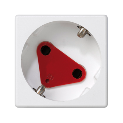 Механизм розетки 1-м СП Simon Connect с блок. безвинт. клеммы заземл. бел. KS11-9