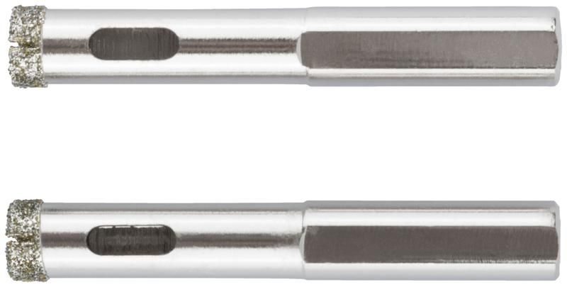 Коронки кольцевые по керамограниту камню и кафелю алмазные набор 10х65мм (уп.2шт) FIT 16203 РОС