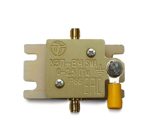 Устройство предназначено для защиты оборудования подключенного к коаксиальной линии с волновым сопротивлением 75 Ом УЗП-ВЧ F Тахион 20119