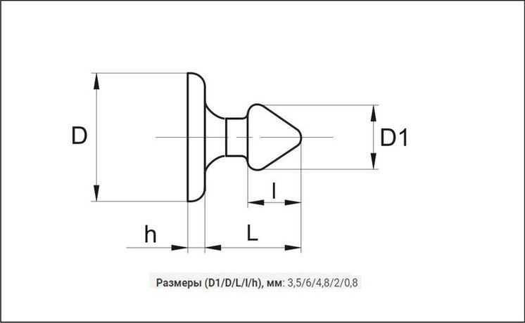Кнопка 3.5 для ЛМ-5 (уп.7500шт) Михнево 019023 Михневский завод электроизделий