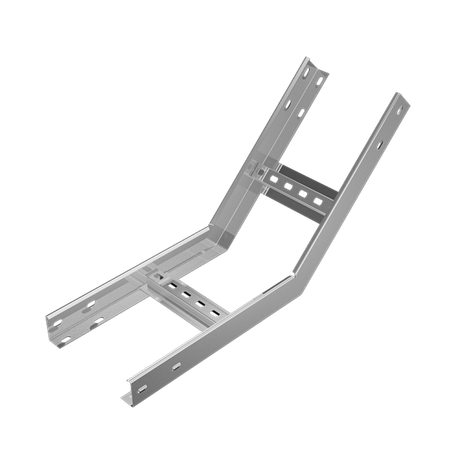 Угол вертикальный лестничный внутренний "БЫСТРЫЙ МОНТАЖ" 45 град 100х300 | LNLS45*100*300*1.5 КМ-профиль